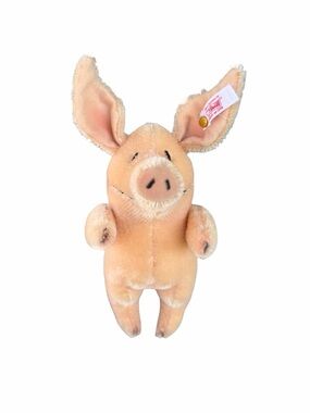 Vintage Steiff Olivia The Pig 01108 Limited Edition 2002 Pink Mohair 9” No Dress